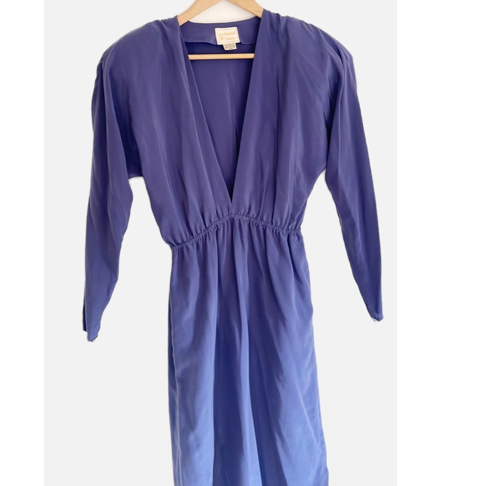 Vintage Imperial Fashion silk midi dress with pockets 6